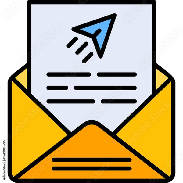 Obraz Send Mail Vector Icon Design
