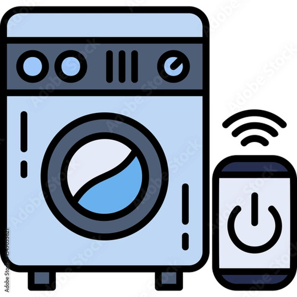 Obraz Washing Machine Vector Icon Design