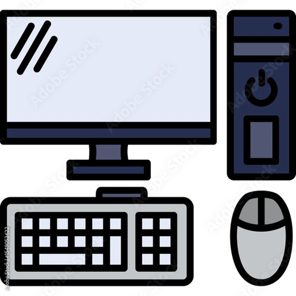 Obraz Computer Vector Icon Design