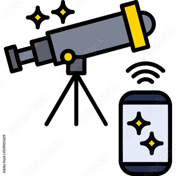 Obraz Telescope Vector Icon Design