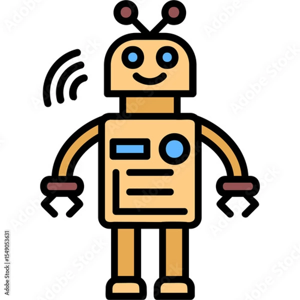 Obraz Robot Vector Icon Design