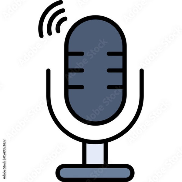 Obraz Microphone Vector Icon Design