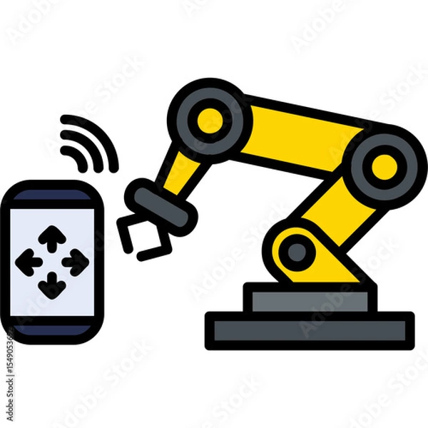 Obraz Robot Arm Vector Icon Design