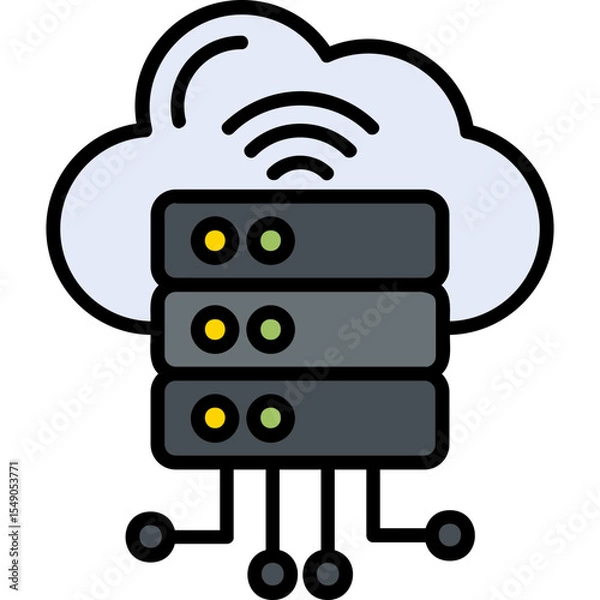 Obraz Cloud Vector Icon Design