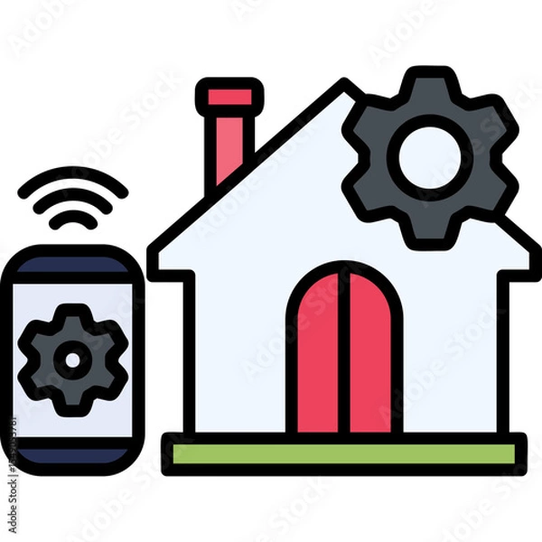 Obraz Home Automation Vector Icon Design