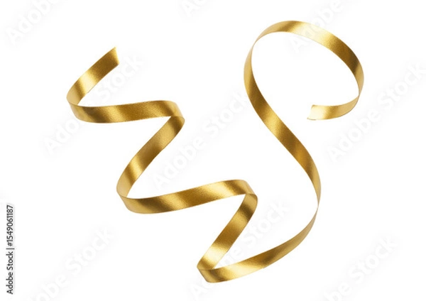 Obraz golden ribbon isolated on white background
