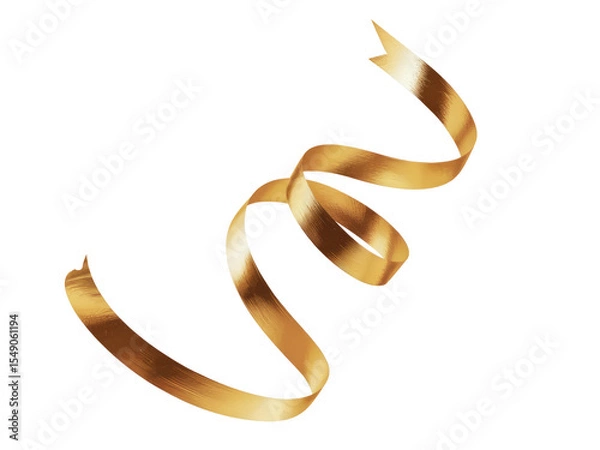 Obraz gold ribbon isolated on white background