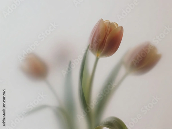 Obraz red and yellow tulips