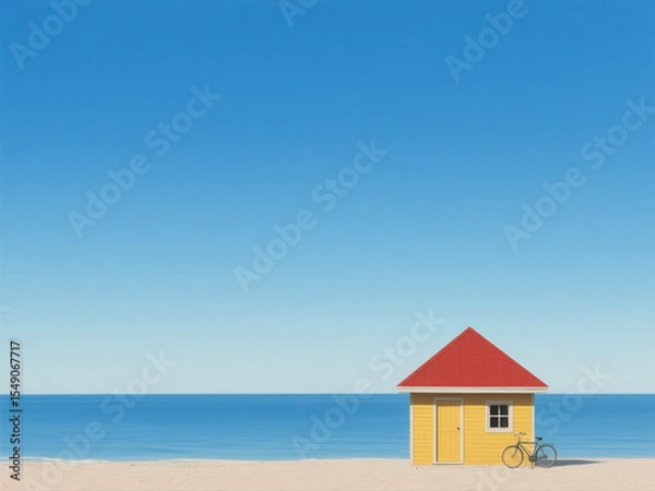 Obraz beach hut on the beach