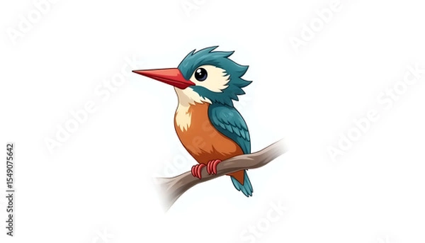Obraz kingfisher cartoon
