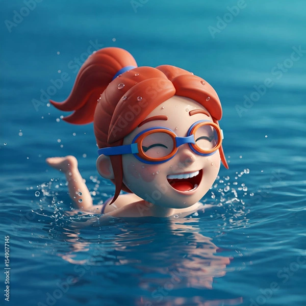 Fototapeta swimmer in pool