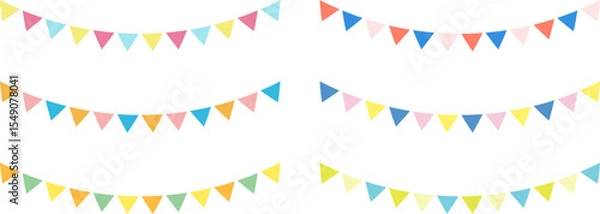 Fototapeta シンプルなガーランドセット