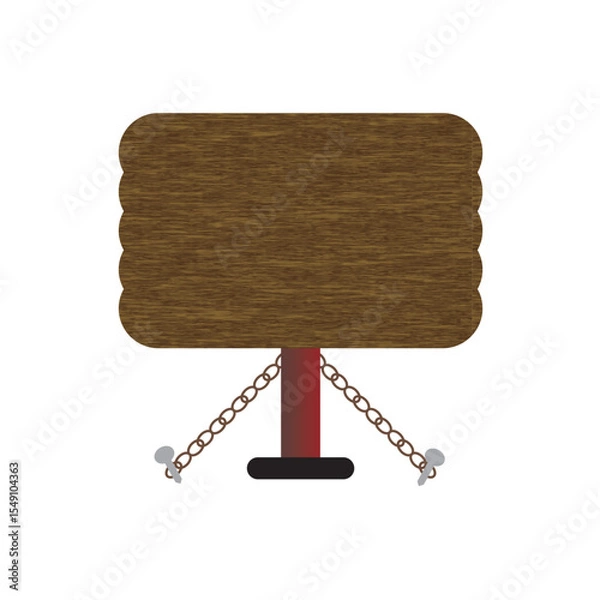 Obraz wooden board isolated on white background