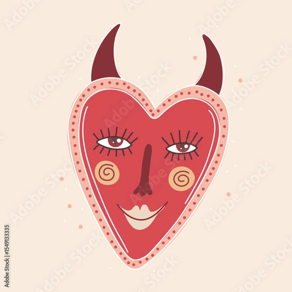 Obraz modern stylish illustration in boho country style. for printing on clothes or fabric	