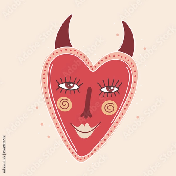 Obraz modern stylish illustration in boho country style. for printing on clothes or fabric