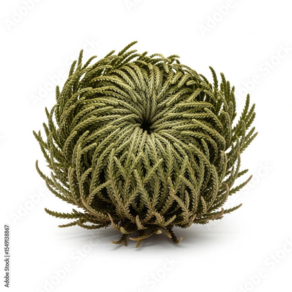 Fototapeta The resurrection plant (Selaginella lepidophylla) can survive 10+ years in drought by curling into a dry ball and reviving in hours with water!