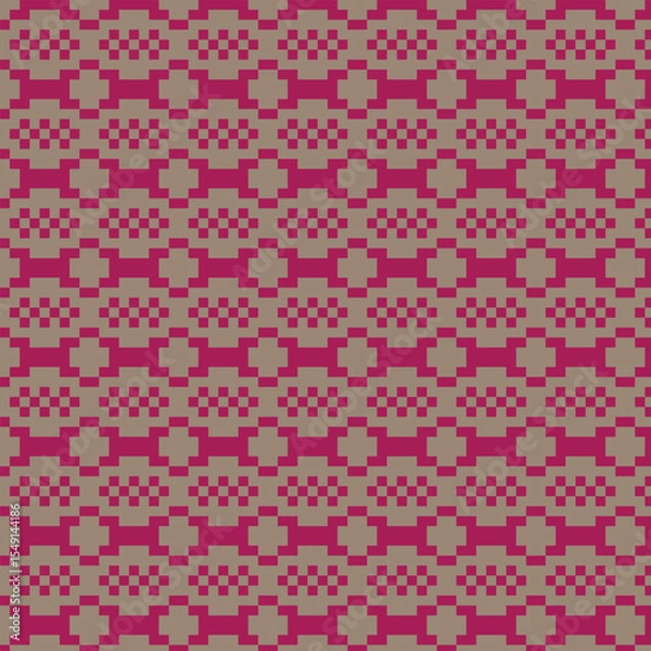 Obraz seamless knitted pattern with hearts