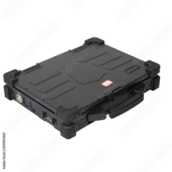 Fototapeta black plastic case isolated