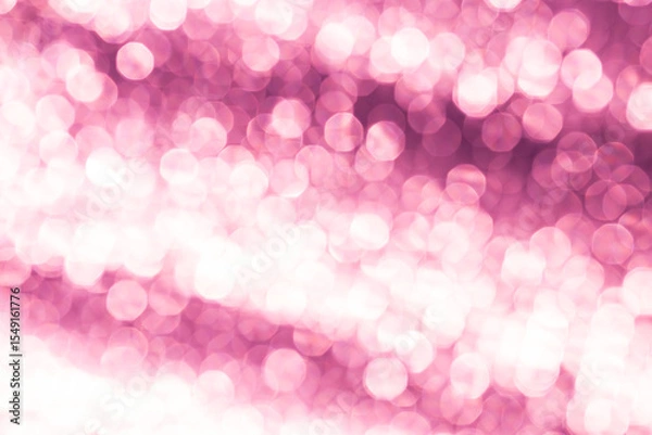 Obraz Abstract blurred pink light bokeh background, festive season concept background, pink bokeh pattern background