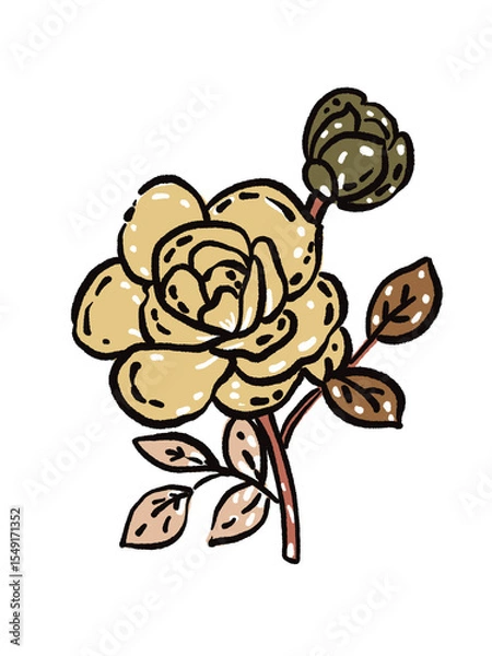 Obraz hand drawn rose vector