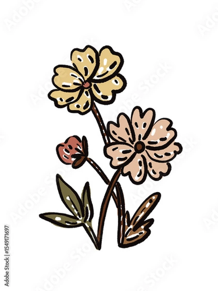 Obraz vector illustration of a branch of a tree