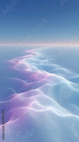 Obraz Dreamy Pastel Sky with Glowing Cloudscape