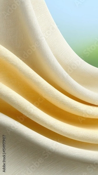Obraz Elegant Ivory Linen Fabric Drape Background