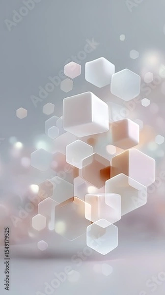 Obraz Elegant Minimal Geometric Network Abstract Background