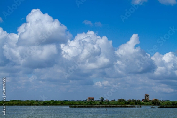 Obraz comacchio regional park po delta lagoon for eel fishing and wildlife reserve
