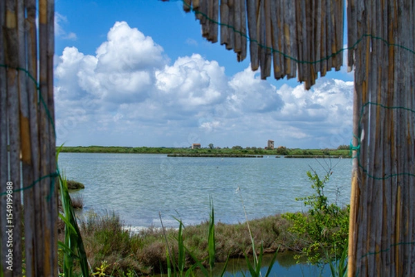 Obraz comacchio regional park po delta lagoon for eel fishing and wildlife reserve