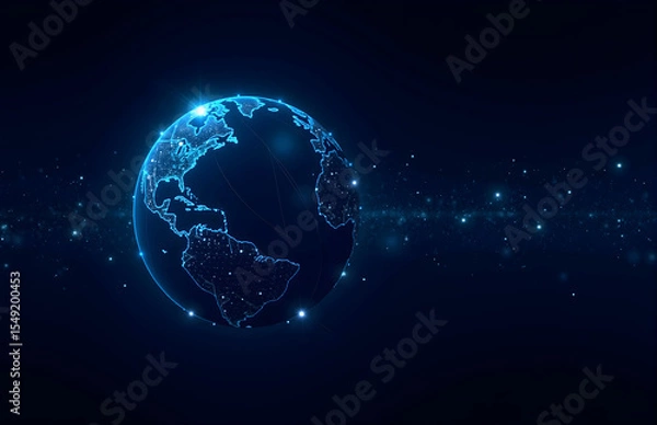 Obraz Tech - Sense Earth Network Background