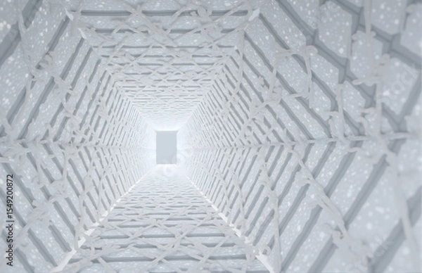Obraz White Abstract Tunnel Space