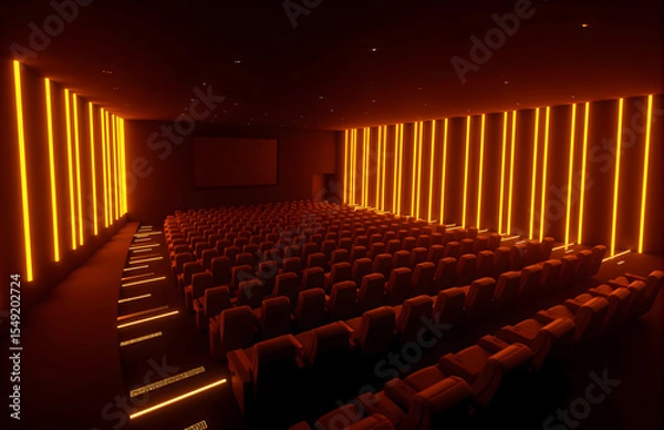 Obraz Interior Design Rendering of Cinema Space