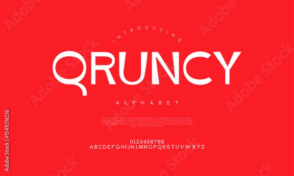 Fototapeta Bold and dynamic display font with strong curves and geometric appeal, perfect for branding and promo