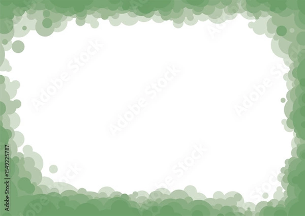 Obraz Green frame with bubbles