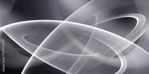 Fototapeta Abstract white and gray modern geometrical backdrop wallpaper. Light grey motion silver line design background