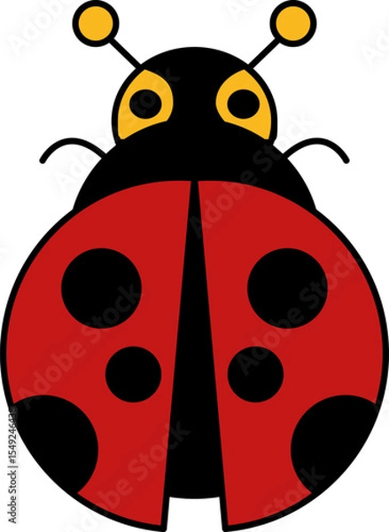 Fototapeta isolate ladybug icon vector