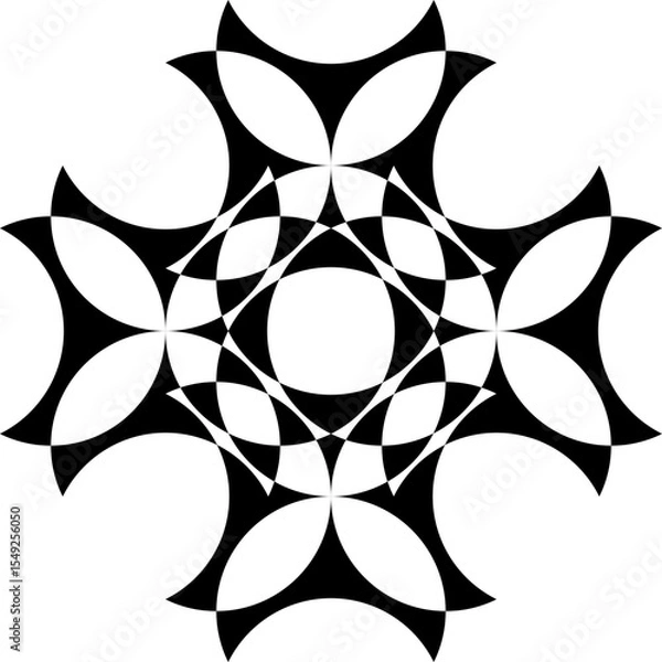 Fototapeta black and white seamless pattern wallpaper pattern green tattoo element beauty summer flora . 