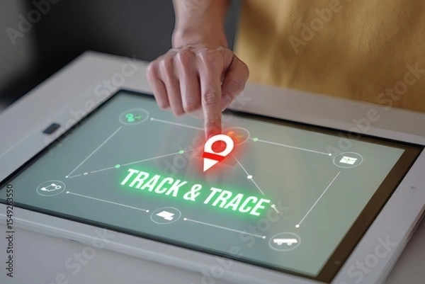 Fototapeta Streamlining Logistics Real-time Tracking and Tracing Solutions for Efficient Delivery and Supply Chain Management
