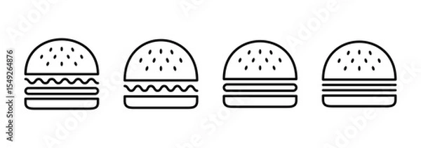 Obraz Burger icon vector. burger sign and symbol. hamburger