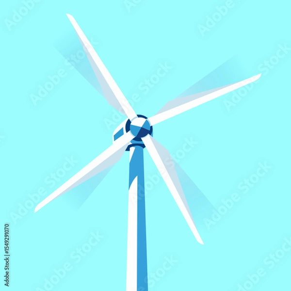 Obraz Clean Energy Wind Turbine Vector | Eco Power Renewable Energy Graphic