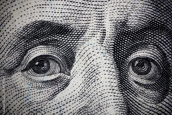 Obraz Benjamin Franklin, One Hundred Dollar Bill,