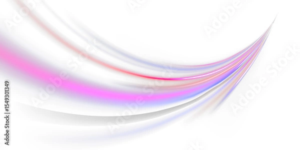 Obraz Futuristic Speed Movement on Wavy Neon Road, Vector Line Curve with Twirl, Vortex and Wool Texture Effect