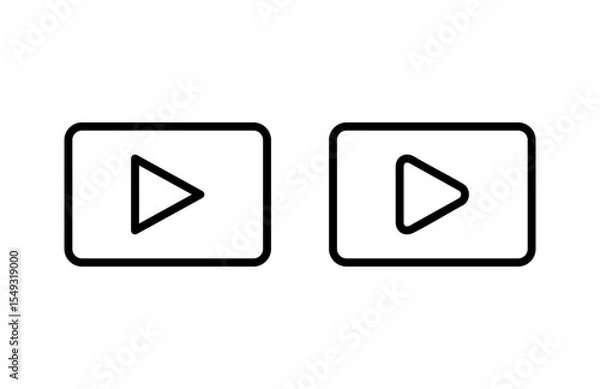Obraz Play Icon vector illustration. Play button sign and symbol