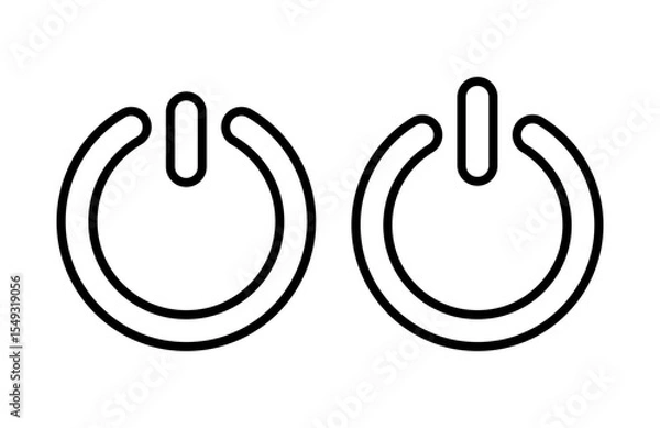 Obraz Power icon vector illustration. Power Switch sign and symbol. Electric power