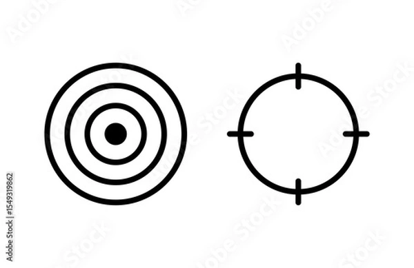Obraz Target icon vector illustration. goal icon vector. target marketing sign and symbol