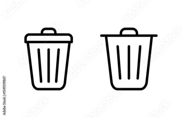 Obraz Trash icon vector illustration. trash can icon. delete sign and symbol.