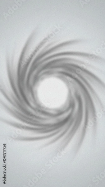 Obraz Abstract blurred vortex with a central white circular shape on a gray gradient background