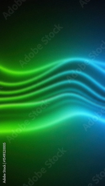 Obraz Abstract gradient background featuring wavy lines transitioning from green to blue hues