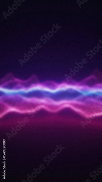 Obraz Abstract blurred wave pattern in shades of pink purple and blue on a dark gradient background